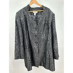 G. M. I. Woman plus size 24W Black Dazzle Design‎ Suit jacket dress Top Coat